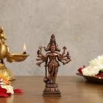 Pure Copper Standing Panchmukhi Hanuman Ji Idol 4.5" | Divine Representation | 249g Spiritual Space Enhancer | 3" Width, 2" Depth | Sacred Presence